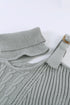 Strapped Cut Out Shoulder Turtleneck Sweater